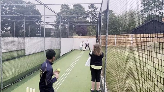 Mayor of Bury St Edmunds bats in town's new cricket nets