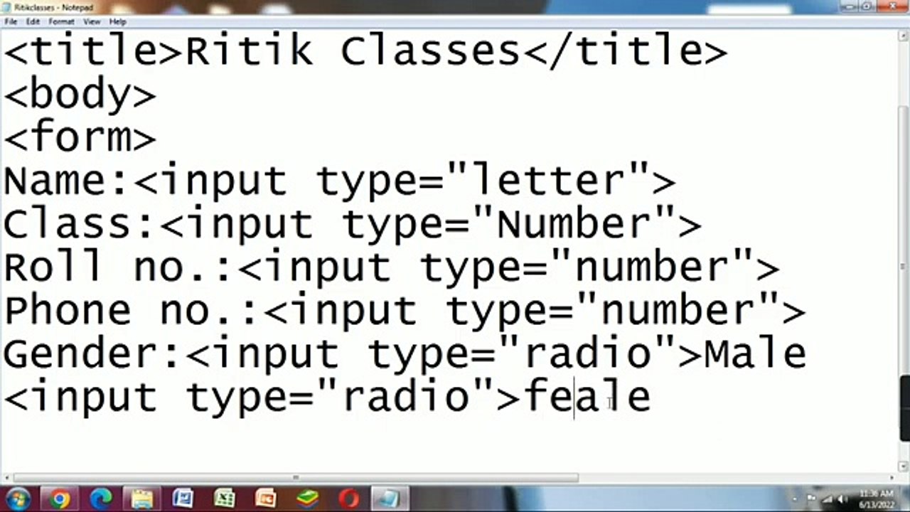 Html webpage making ll Computer @ritikclasses6372