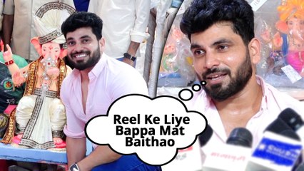 Shiv Thakare Talks To Media At Vighnaharta Arts For Ganesh Chaturthi