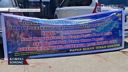 Massa di Sorong Aksi Kawal Verifikasi Faktual Syarat OAP Sebagai Calon Kepala Daerah