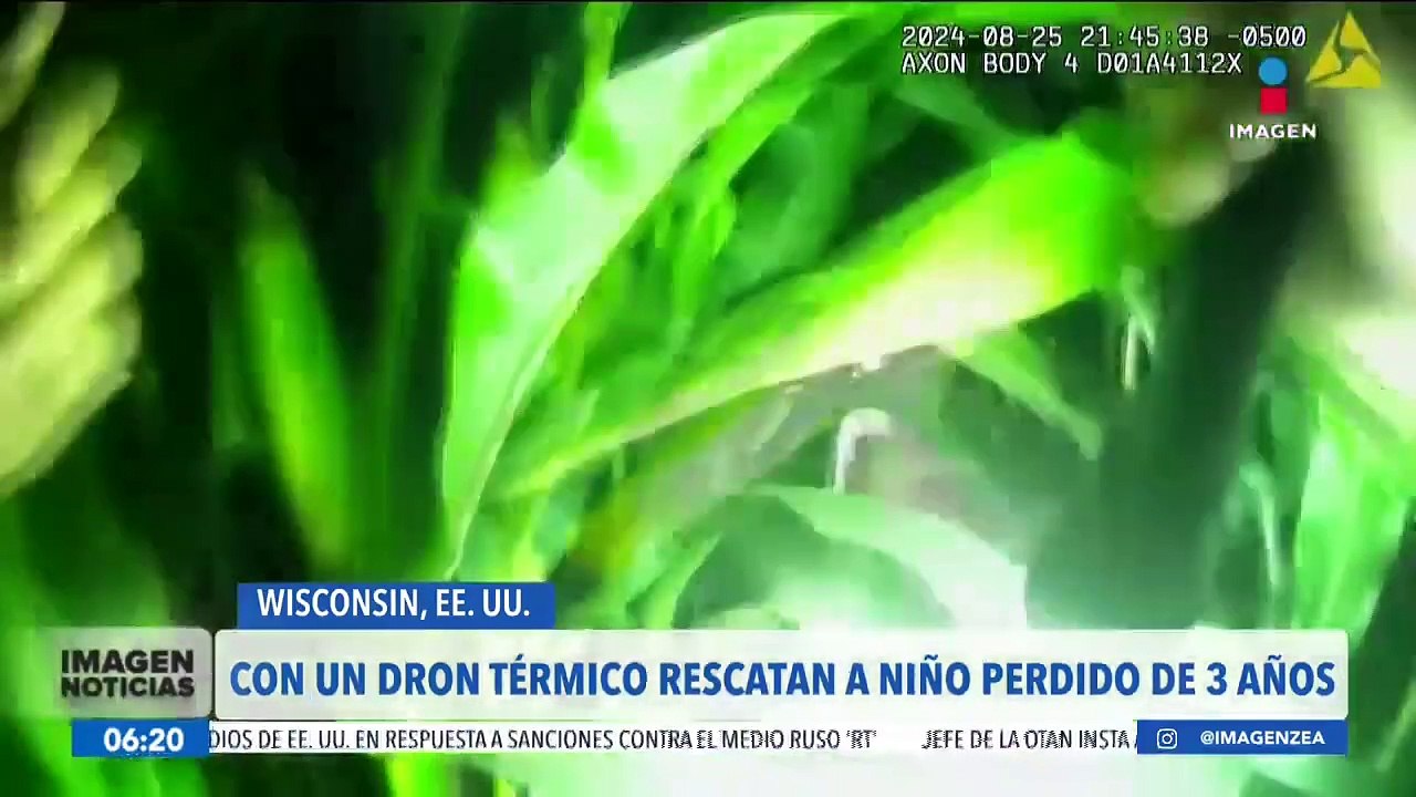 Policías rescatan con un dron térmico a un niño de tres años