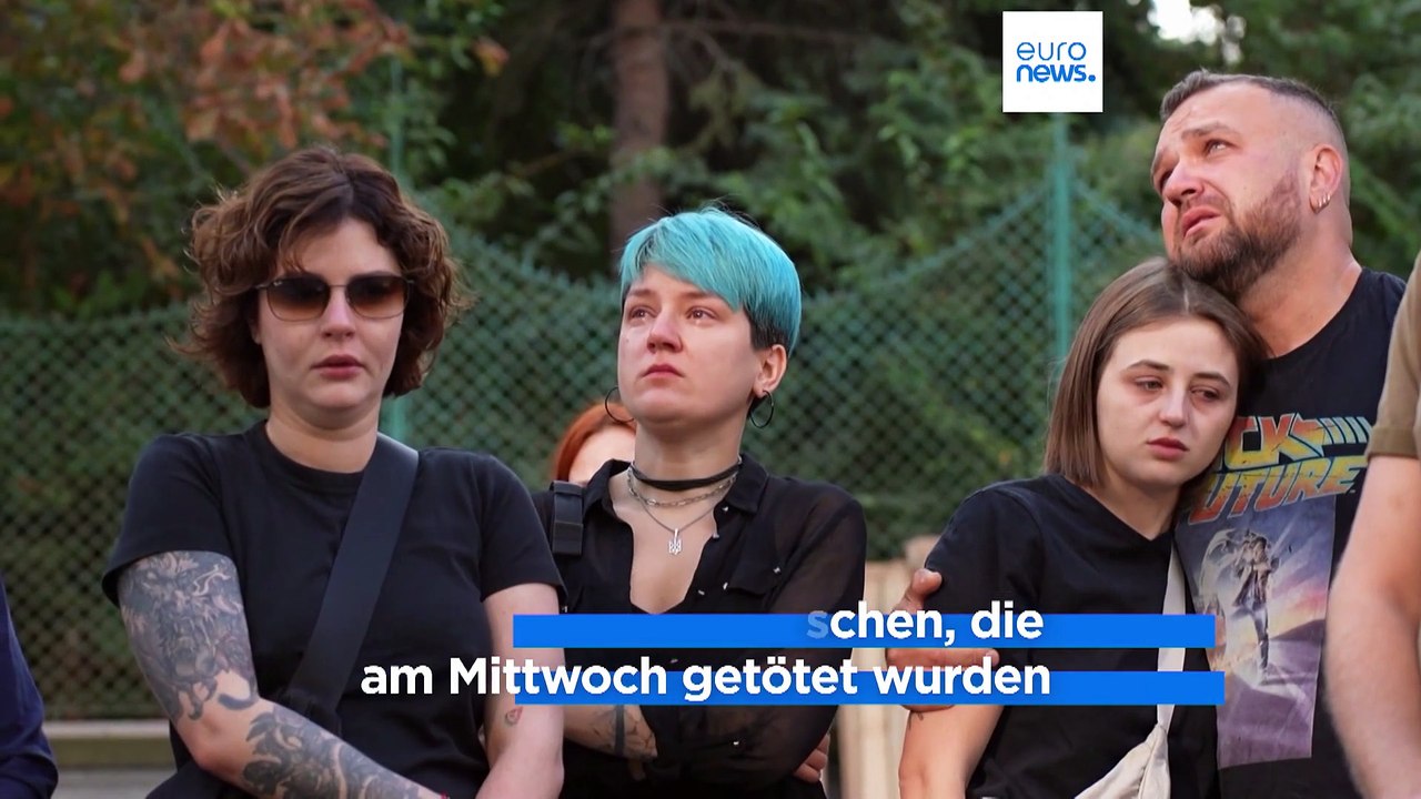 Nach russischem Angriff: Lwiw nimmt Abschied von Frau und ihren 3 Kindern