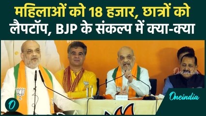 J&K BJP Manifesto: Amit Shah ने जारी किया संकल्प-पत्र, महिलाओं और छात्रों को सौगात | वनइंडिया हिंदी