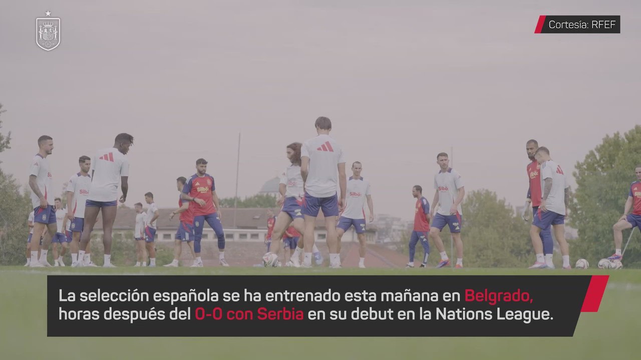 La SELECCIÓN ESPAÑOLA se entrena tras el empate ante Suiza