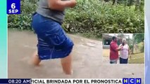 ¡Inundados! Con el agua a la rodilla en sectores de Olancho por lluvias