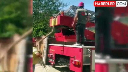 Ahşap ev küle döndü