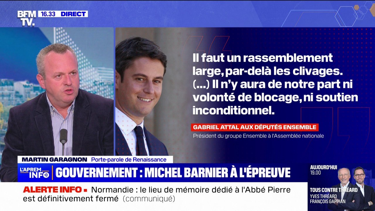 Martin Garagnon (Renaissance): "C'est aux députés de trouver de nouvelles solutions inédites face à une situation inédite"