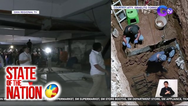 Bakas ng pinaniniwalaang hukay na ginawa ng PNP sa basement ng KOJC compound, nakita | SONA