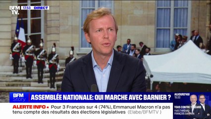 Harold Huwart (député LIOT): "On ne met pas de carton rouge avant le début du match sur le nom de Michel Barnier"