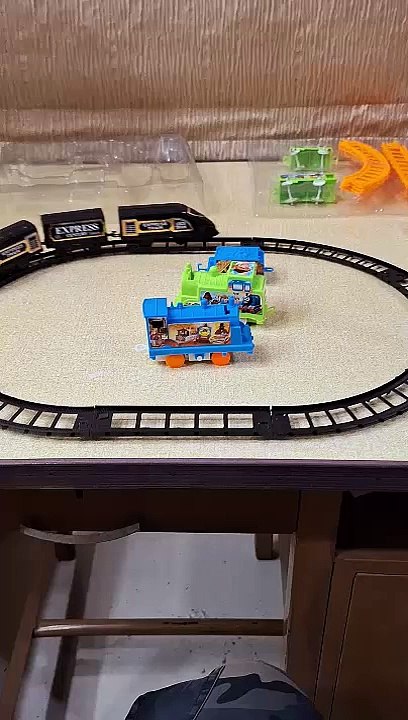 Electric Toy Train Set with Track for Kids  Battery Operated with Sound and Lights