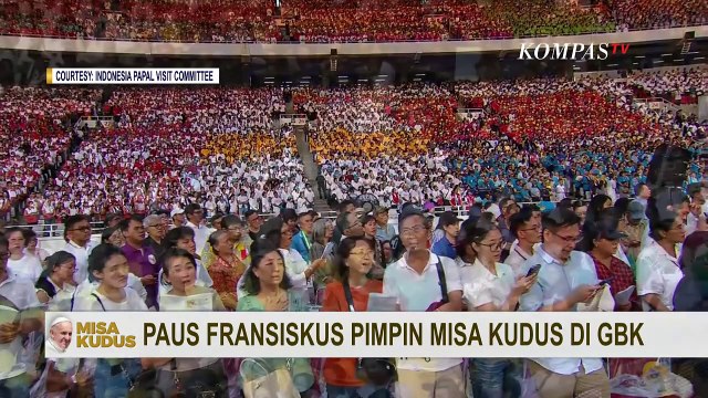 Doa Umat Gunakan Ragam Bahasa Daerah di Indonesia saat Misa Akbar bersama Paus Fransiskus