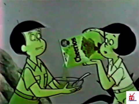 1960s Cheerios kid cereal TV commercial in a cave (color ad)