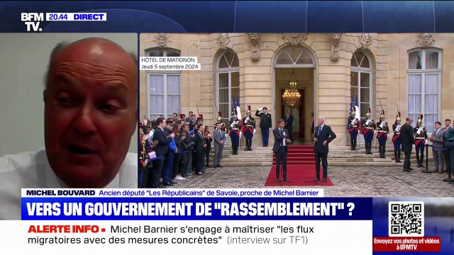 Michel Bouvard (ancien député LR): Ce souci de rassemblement (...) c'est la ligne même et l'esprit dans lequel Michel Barnier est engagé depuis ses premiers pas en politique