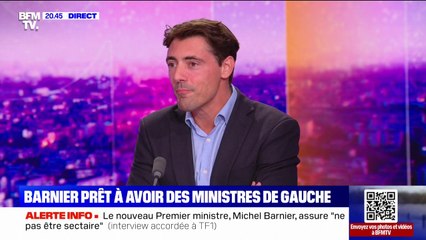 Alexis Izard (ancien député "Ensemble"): "Michel Barnier dispose du CV quasi parfait pour accomplir cette mission quasiment impossible qui lui a été confiée"