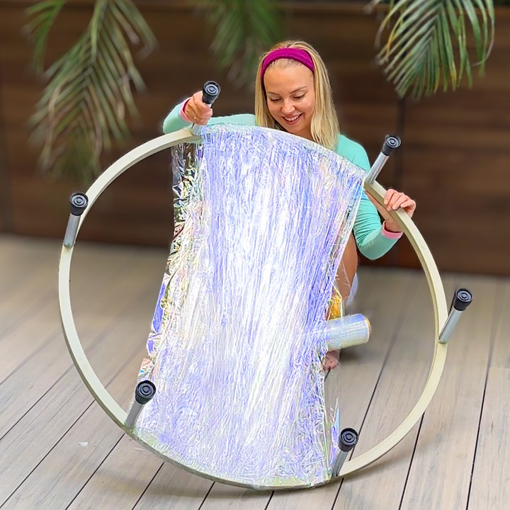 Quick fix of a broken trampoline 