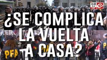 Protesta piquetera: la policía cara a cara con manifestantes