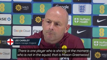 Carsley confirms Mason Greenwood 'not under consideration' for England