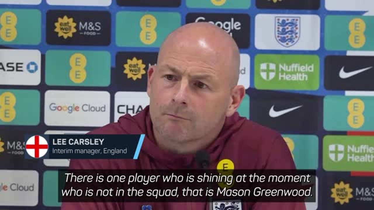 Carsley confirms Mason Greenwood 'not under consideration' for England