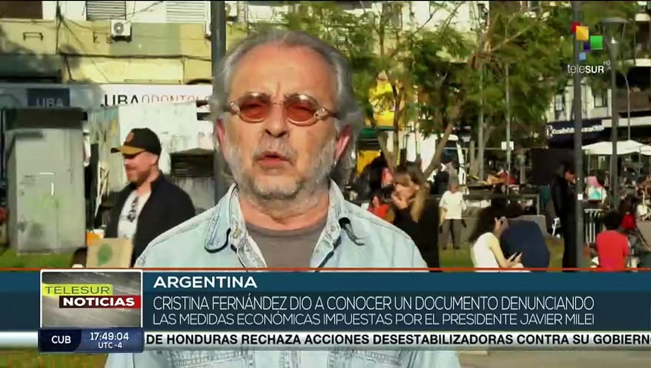 La expresidenta Cristina Fernández denunció políticas neoliberales impuestas por Milei