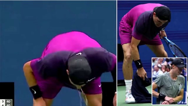 Jack Draper VOMITS on court after battling hard in his second set against world No 1 Jannik Sinner in US Open semi-final No 1 Jannik Sinner in US Open semi-final