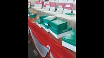 Suasana Ruang Sidang Gedung DPRD Kota Depok penuh sampah sisa makanan.