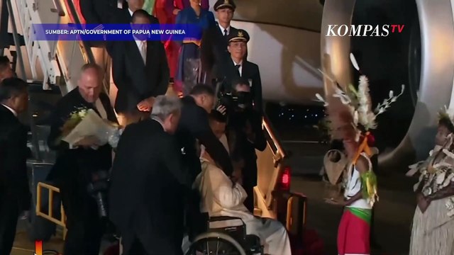Detik-Detik Paus Fransiskus Tiba di Papua Nugini Usai Kunjungi Indonesia