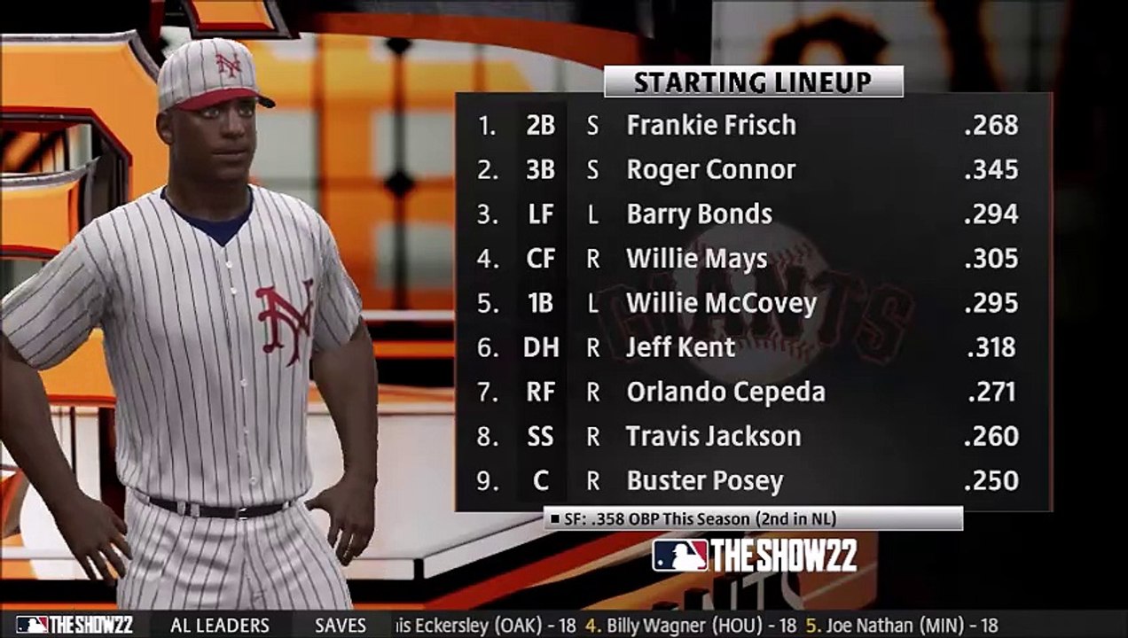 HOFBL Season 2: (6/9) Shawn Green, Dodgers overwhelm Giants: (Dodgers @ Giants)