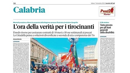 Rassegna stampa Calabria 07-09-2024