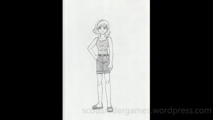 Manga Girl Pencil Sketch Video #2 (09-07-2024)