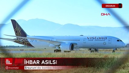 Erzurum'da bomba ihbarı asılsız çıkan yolcular, kalkış saatini bekliyor