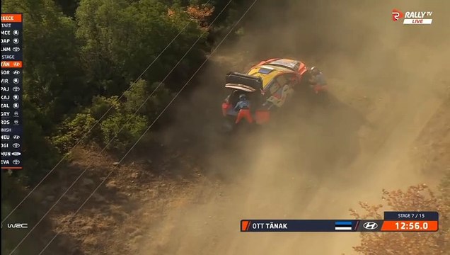 WRC 2024 Greece SS7 Tanak Second Puncture