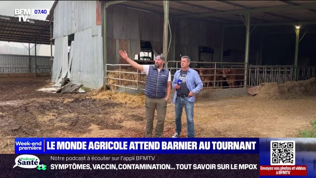 Je pense qu'il ne faudra pas grand chose pour que le feu reparte : Jérôme Bayle et les agriculteurs attendent le nouveau Premier ministre Michel Barnier au tournant