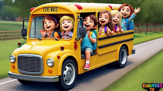 The wheels on the bus they spin and turn round and round - Nursery Rhymes & New Kids Songs | Part-14