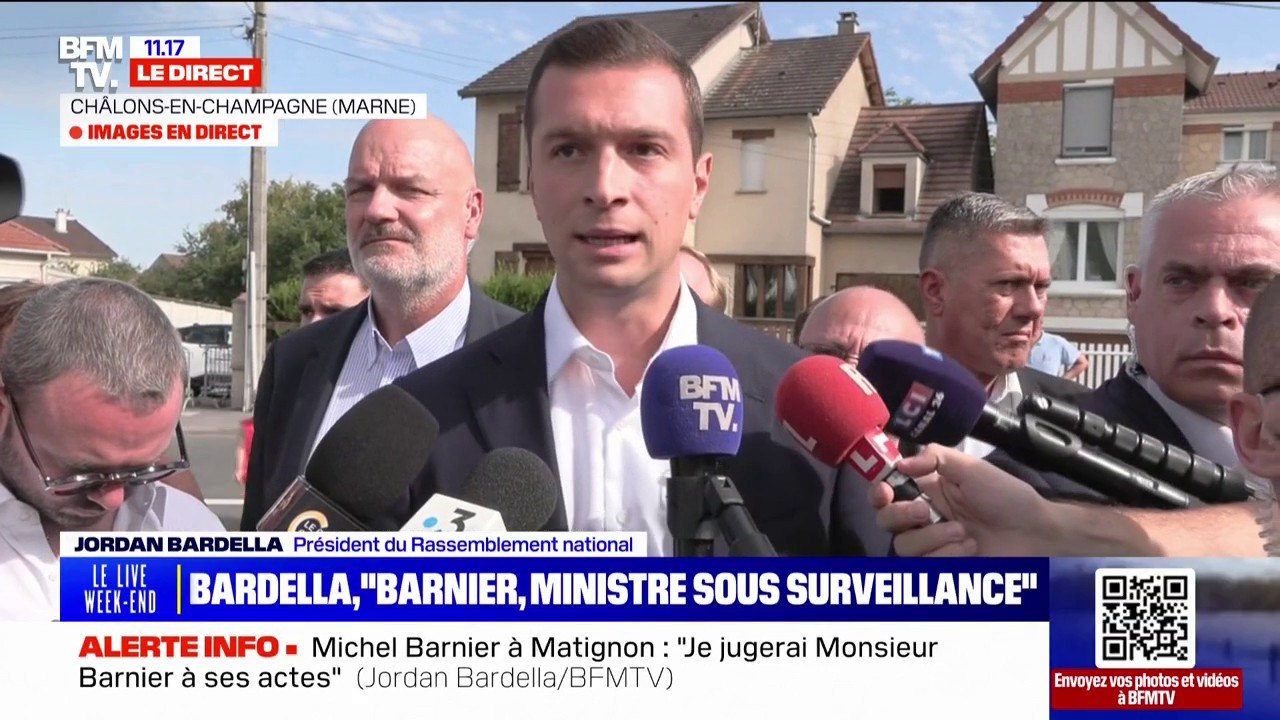 Jordan Bardella: "À compter de ce jour, monsieur Barnier est un Premier ministre sous surveillance démocratique"