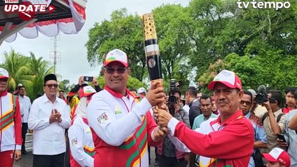 Kirab Obor Api PON Berakhir di Pendopo Gubernur Aceh