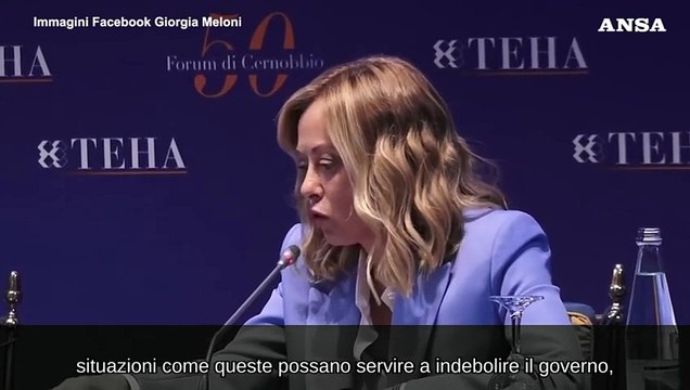 Cernobbio, Meloni: Il caso Sangiuliano non indebolisce il governo