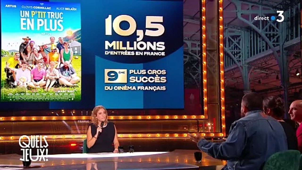 Artus s'est retrouvé face à Léa Salamé après le succès de son film "Un p'tit truc en plus"Quels jeux, France 3