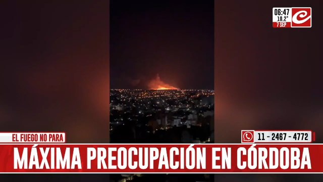 Máxima preocupación por los incendios forestales en Córdoba