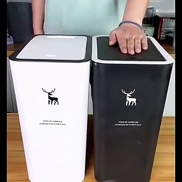 Thùng rác thông minh có nắp chống thấm nước, đáng yêu, dung tích lớn, dùng trong gia đình, nhà bếp, phòng tắm và văn phò_1