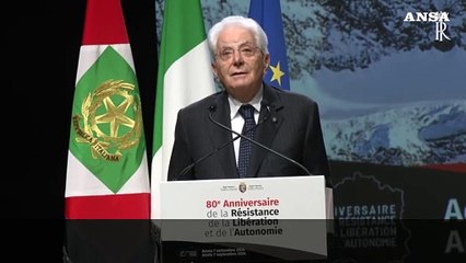 Mattarella: "Non si era e non si e' stranieri a casa propria"