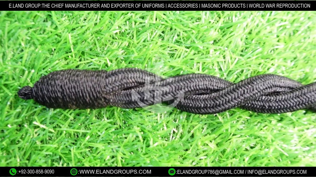 Military Officer Cap Cord Black