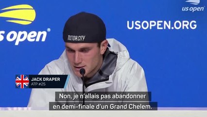 US Open - Draper : "Je n'allais pas abandonner en demi-finale d'un Grand Chelem"