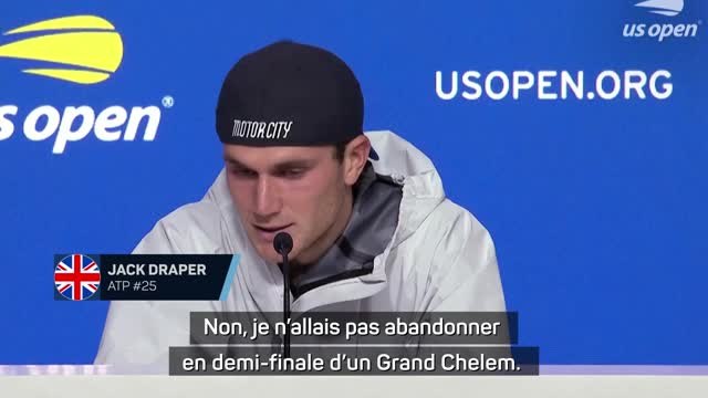 US Open - Draper : Je n'allais pas abandonner en demi-finale d'un Grand Chelem