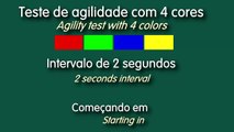 Agility test with 4 colors and 2 seconds interval
