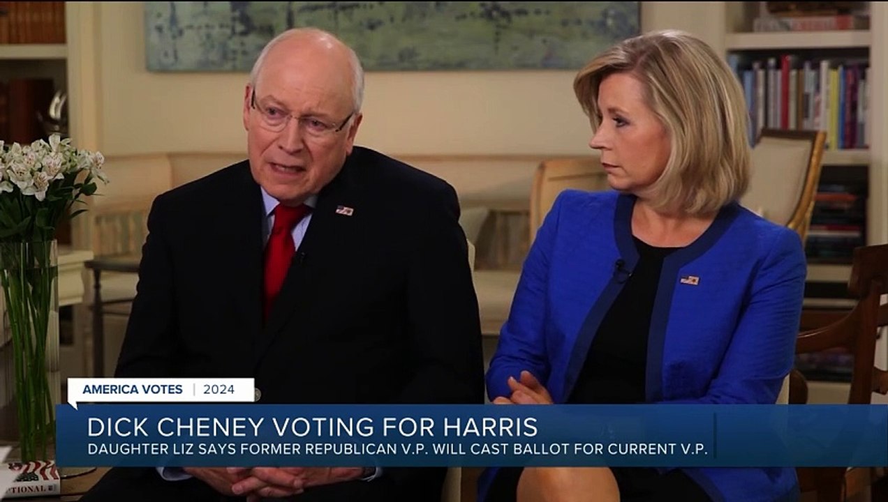 Former Vice President Dick Cheney says he will vote for Kamala Harris