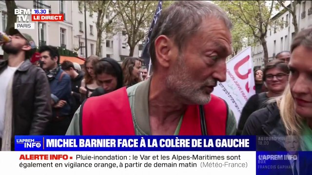 La nomination de Michel Barnier ne nous va absolument pas , réagit ce manifestant