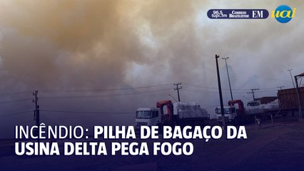 Incêndio: pilha de bagaço da usina Delta pega fogo