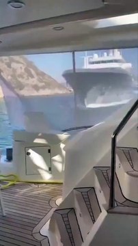 Quand un Super Yacht percute un autre bateau de luxe... Gros dégats
