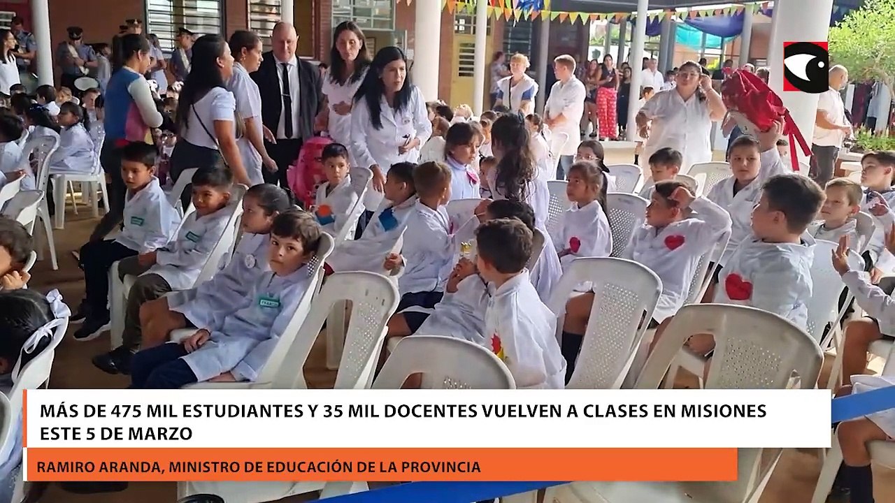 Más de 475 mil estudiantes y 35 mil docentes vuelven a clases en Misiones este 5 de marzo