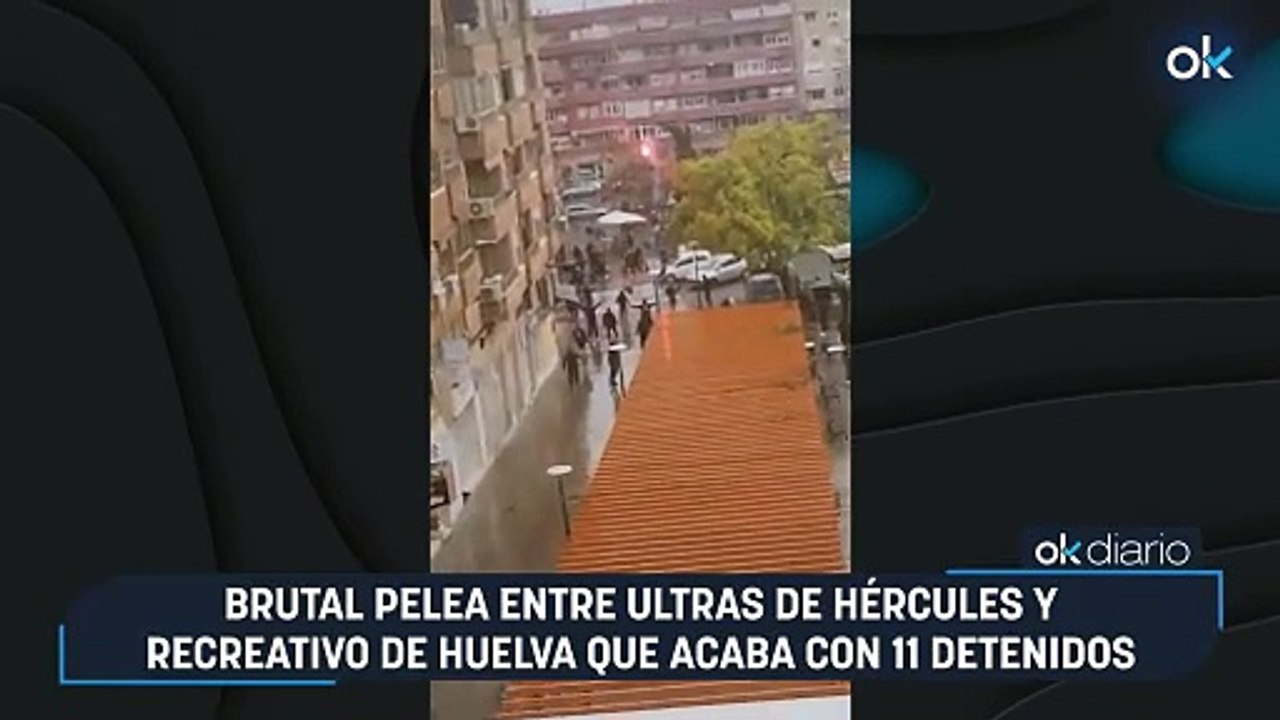 Brutal pelea entre ultras de Hércules y Recreativo de Huelva que acaba con 11 detenidos